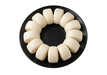 Steamed Buns Arranged on Plate, Delicious Chinese Cuisine