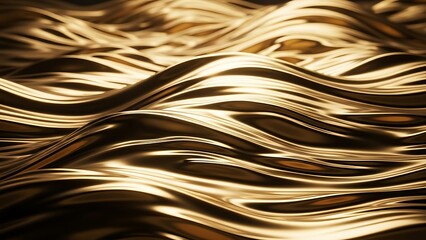 Abstract golden waves luxurious background for graphic design and visuals