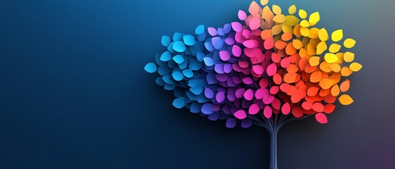 Modern decision tree diagram with vibrant color scheme