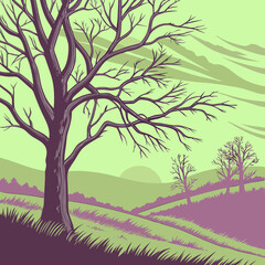 Obraz premium A Toxic Horizon Where Sky And Ground Exchange Colo