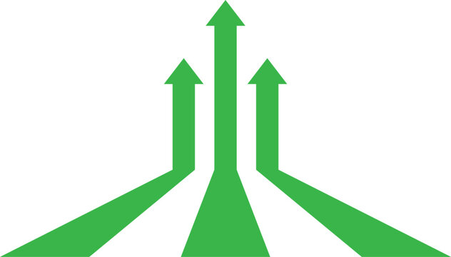 Business growth graph arrow vector.