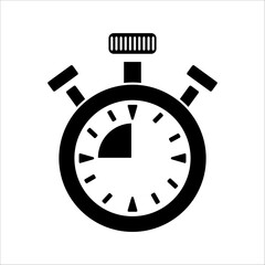 Fototapeta premium Timer flat icon on white background for concept design. Vector isolated icon