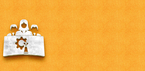 Business Leadership and Team Strategic Management Icon