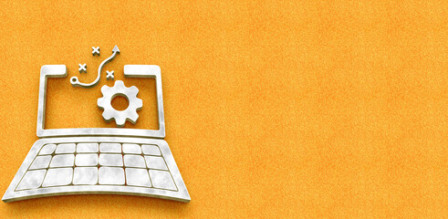 Digital Transformation and Online Business Strategy Icon