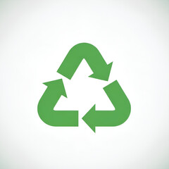 Fototapeta premium Vector illustration of a recycling symbol with three circular arrows 