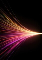 Fototapeta premium A mesmerizing visualization of flowing light streams and vibrant energy fields, creating a smooth, modern, and high-tech abstract background effect ,light ,backdrop ,digital