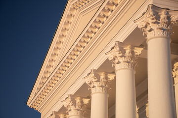 A detail of the Lutheran Cathedral Helsinki Finland