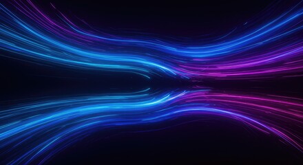 Naklejka premium Abstract background featuring swirling blue and purple energy streaks indicating extreme speed, time travel, or dynamic temporal distortion effects ,cosmic ,continuum ,swirl