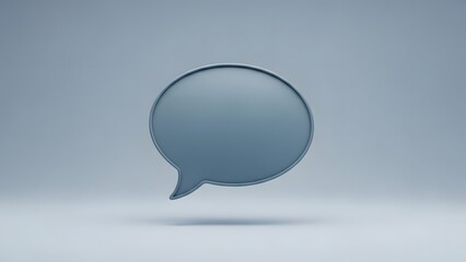 Blank vector speech bubble icon design for web chat and communication featuring a blue dialog balloon symbol for forum messages and online talk discussion