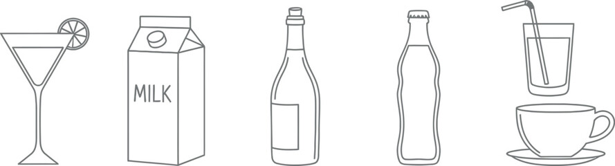 Various beverage containers and drinkware