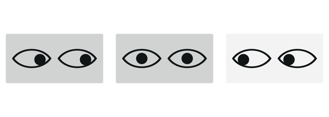 Simple eye icon vector. Set eye icon. Eye icon isolated on white background. Vector illustration