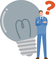 アイデアが浮かばない男性