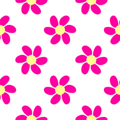 Flower vector seamless pattern illustration floral background 
