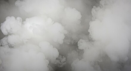 Dense, billowing white steam obscuring everything, providing a mysterious and ethereal abstract background texture with ample copy space ,graphic ,pattern ,swirling