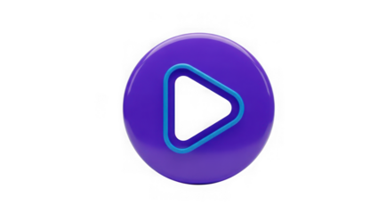 Purple circle with blue play button icon