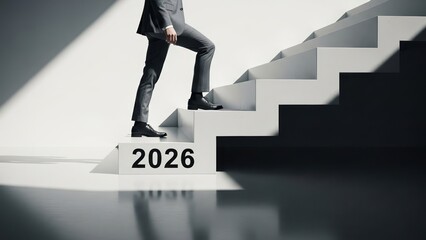 Man climbing stairs in 2026