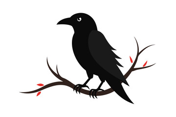 Obraz premium crow on a branch