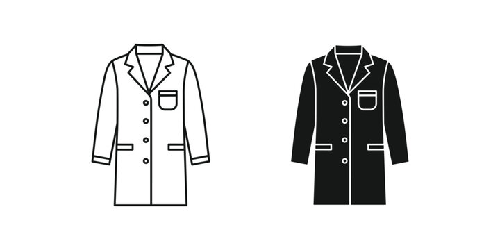 Medical Professional Lab Coats Vector Illustration