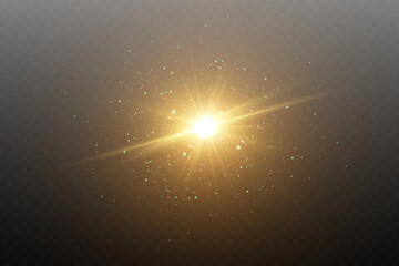 Futuristic flash of light with explosion effect.