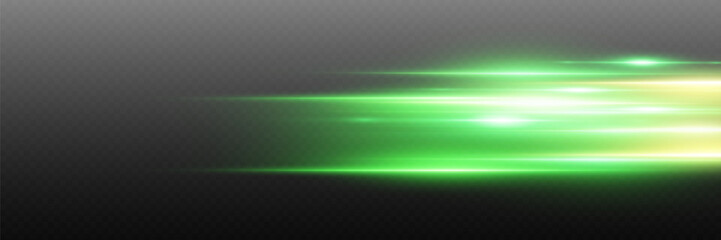 Abstract green speed light trails with bright glow © Oleksandr