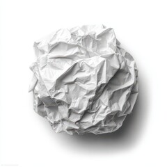 Obraz premium Minimal still life: crumpled paper ball on a pure white surface
