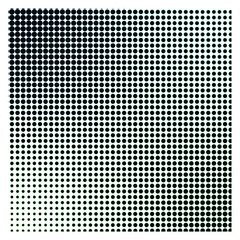 Abstract Halftone Dot Gradient Square Background in Black and White