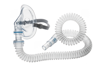 Medical cpap mask isolated on white background