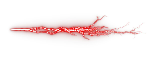 Red energy flash plasma glow effect on transparent backgrounds 3d illustrations png file