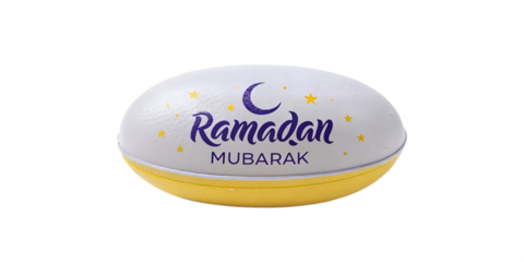 Ramadan Mubarak Greeting Typography - Colorful Islamic Holiday Lettering Icon for Social Media