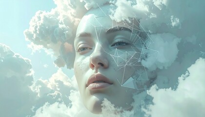 Woman Face Cloudscape.