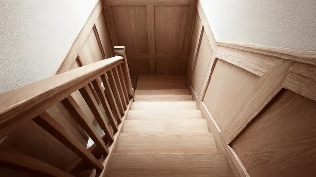 Staircase featuring integrated LED stair tread lighting within custom millwork offering safety and contemporary aesthetic appeal.