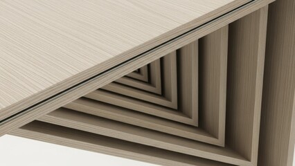 Obraz premium Close-up of a wooden ceiling with slanted recessed lighting panels