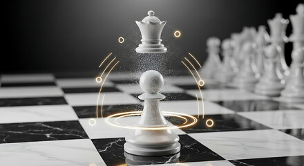 Transforming Strategy The Evolution of a Pawn into a Queen on a Chessboard