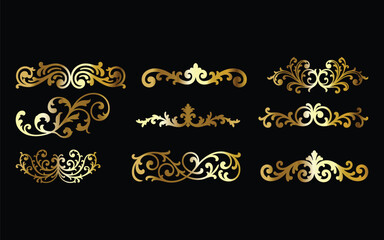 Gold ornate borders collection