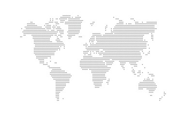 Obraz premium World map dotted pattern