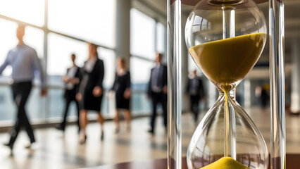 people flow abstract corporate business background A professional office people walking to represent a business deadline and the passing flow of time