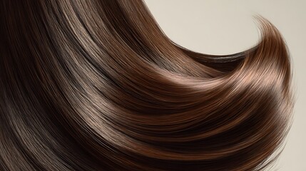 Glossy Brunette Hair with Gentle Waves / 緩やかなウェーブのかかった艶やかな茶髪