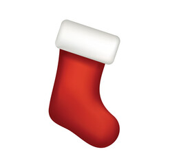 Christmas socks vector illustration isolated on white background. Red Christmas stocking icon.