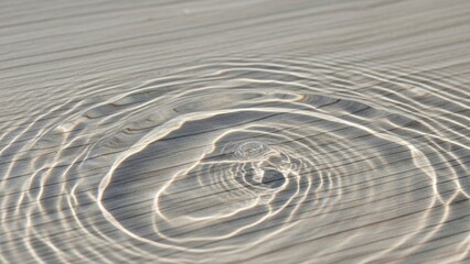 Ripples on serene water surface viewed from above