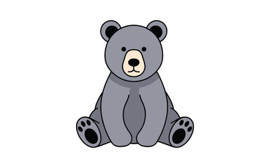Obraz premium Gray bear sitting