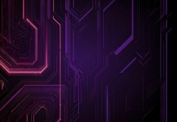 Dynamic Futuristic Technology Background. Intricate Geometric Structures with Violet Hues.