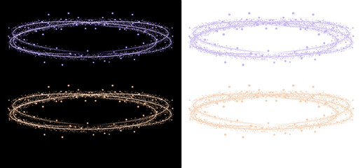 golden and blue PNG vortex sparkle spiral twist in glowing ring with motion particles and circular swirl effect overlay