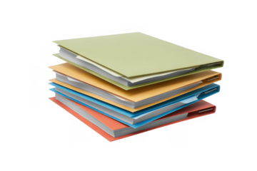 Stack of colorful notebooks stack of notebooks isolated on a transparent background