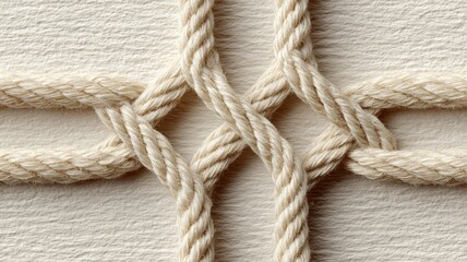 braided rope pattern, twisted cotton and jute strands, soft shadows