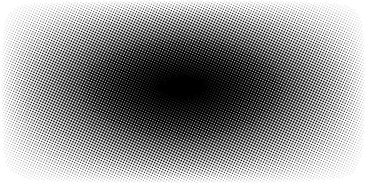 Titik-titik halftone putih dan hitam pola warna latar belakang tekstur grunge gradien. Ilustrasi vektor gaya olahraga komik seni pop titik. eps 10