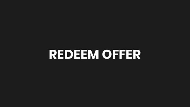 Redeem Offer Minimal Particle Text Animation 4K Discount Activation and Special Deal Announcement