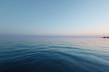 Peaceful water scene on a blue sea gradient, ideal for inspirational quotes