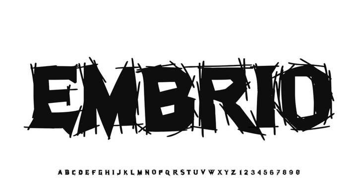 Y2k Damn Dark Lettering tattoo type font for tee print design. Trendy type font concept for Gothic Punk Rock and Death Rock print design. Rock style print design with t-shirt vector mockup