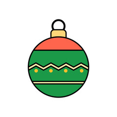 Obraz premium Modern Christmas Ornament with Green and Gold Geometric Design