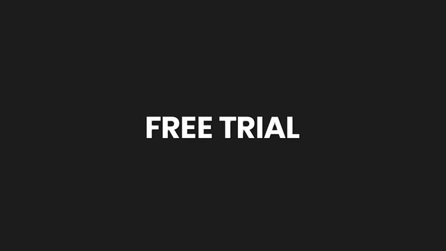 Free Trial Minimal Particle Text Animation 4K Risk Free Product Testing and Marketing Promotion